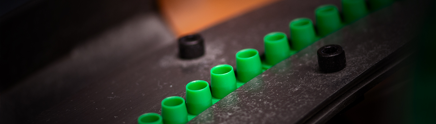 Green product view being made in machine