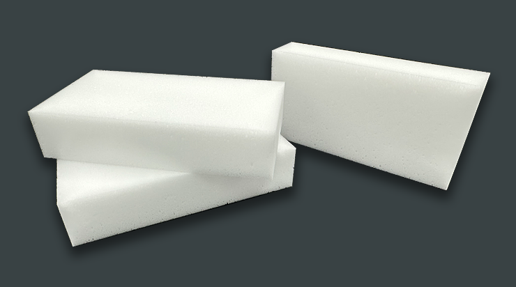 White foam erasers